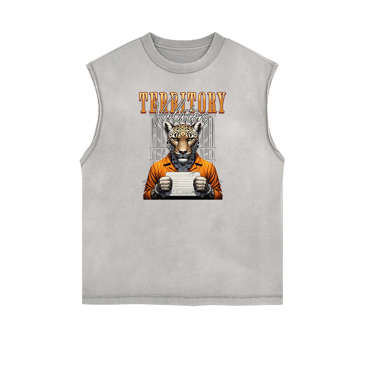 Faded Frayed Gangsta Graphic Tank Top