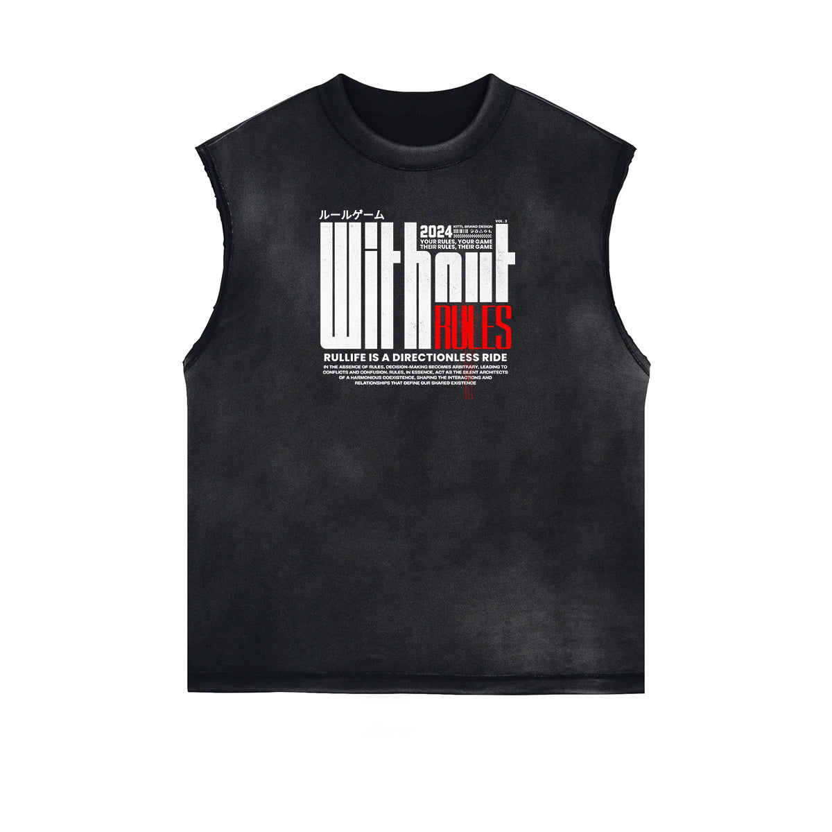 Vintage Sleeveless Gangsta Graphic Tee