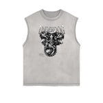 Faded Frayed Gangsta Graphic Tank Top