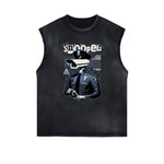 Vintage Sleeveless Gangsta Graphic Tee