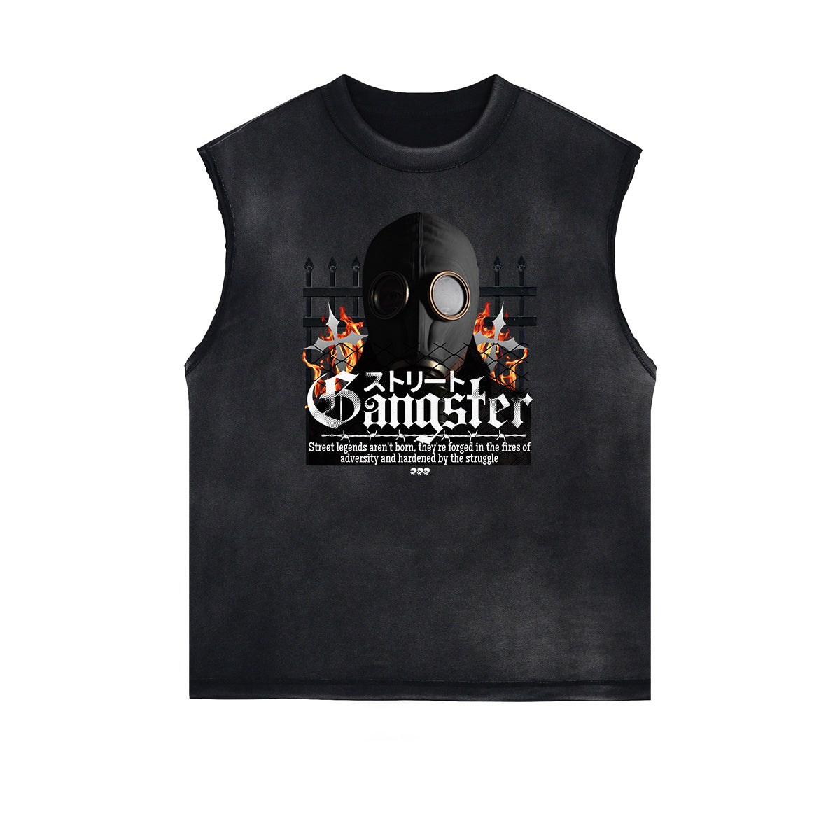 Vintage Sleeveless Gangsta Graphic Tee