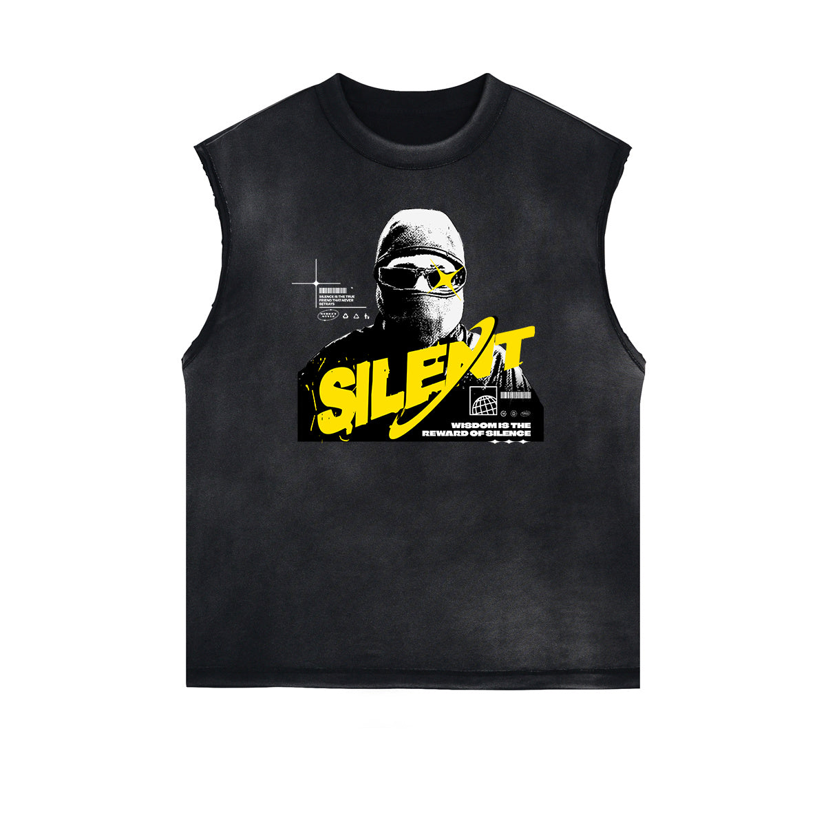 Vintage Sleeveless Gangsta Graphic Tee