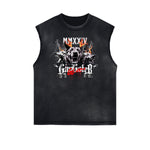 Sleeveless Rebel Soul Gangsta Pattern Tee