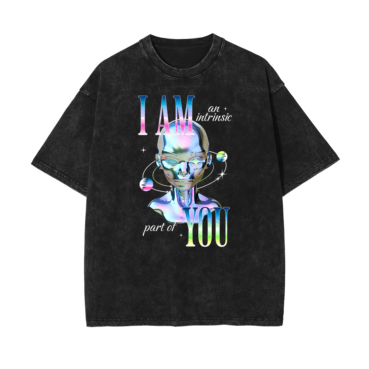 Washed Chrome Y2K Streetwear Graphic Tee