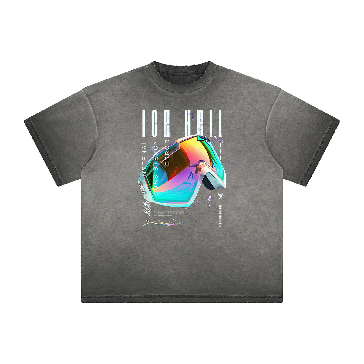 Heavyweight Chrome Y2K Streetwear Pattern Tee