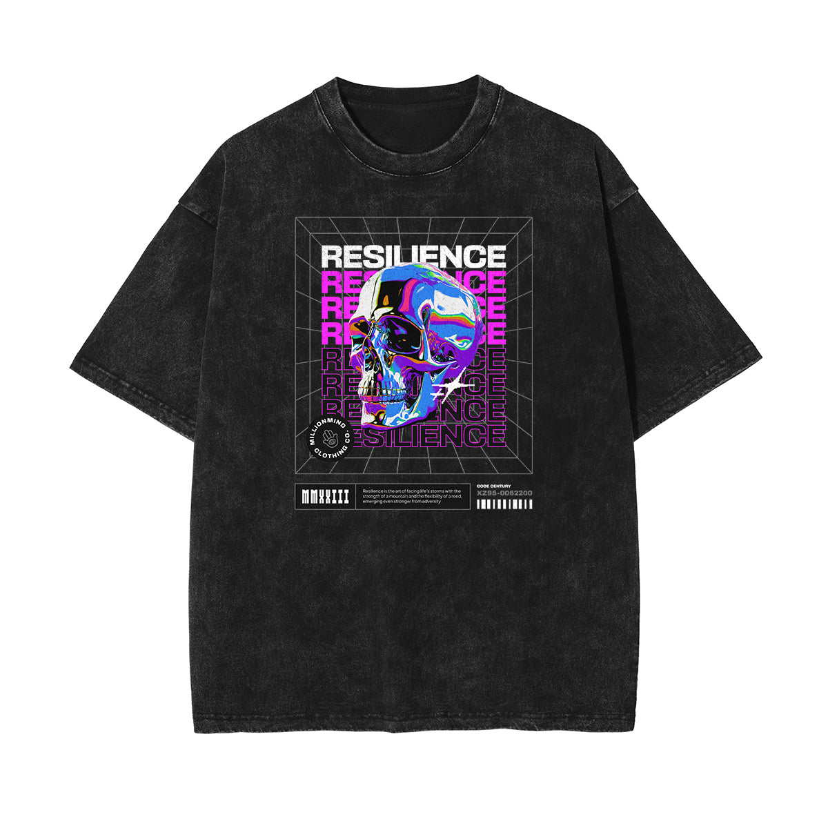 Washed Chrome Y2K Streetwear Graphic Tee