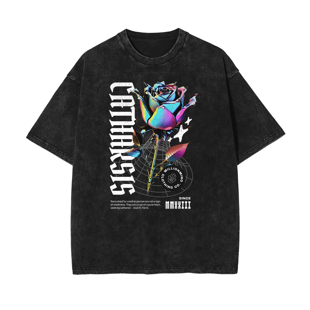 Washed Chrome Y2K Streetwear Graphic Tee