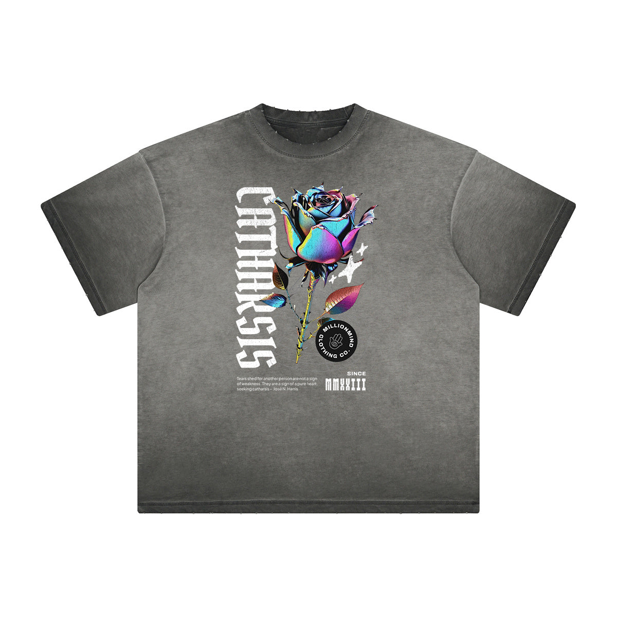 Heavyweight Chrome Y2K Streetwear Pattern Tee