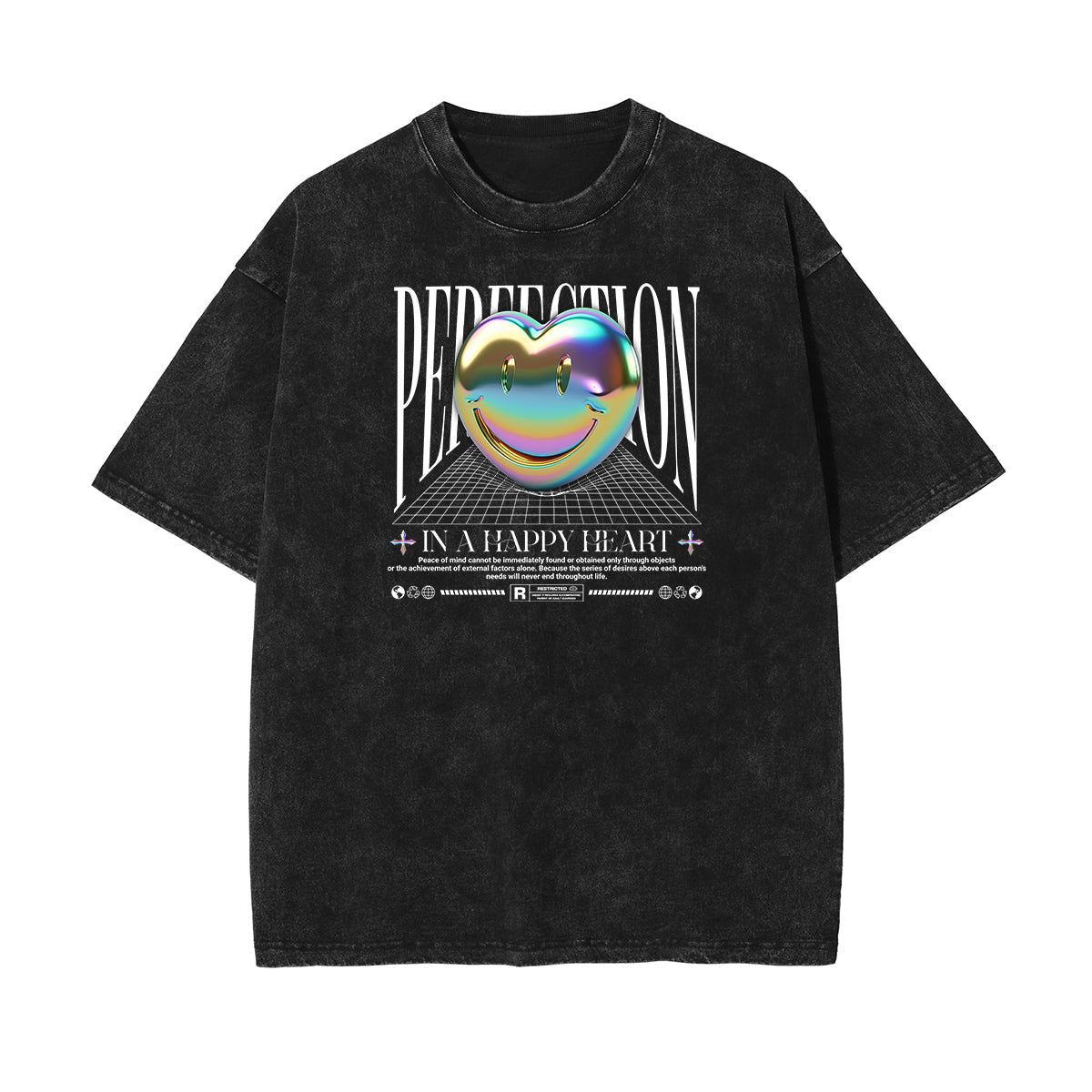 Washed Chrome Y2K Streetwear Graphic Tee