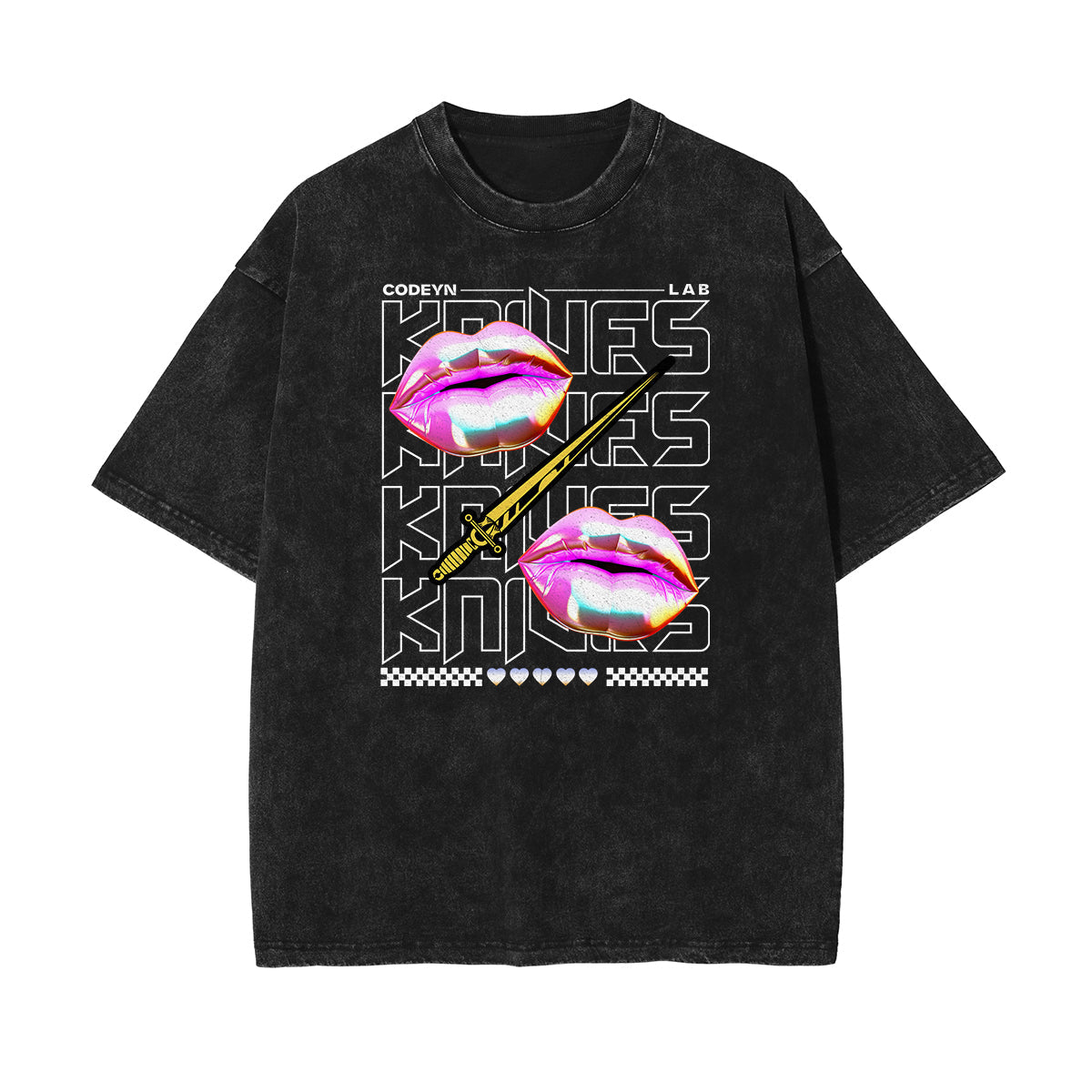 Washed Chrome Y2K Streetwear Graphic Tee