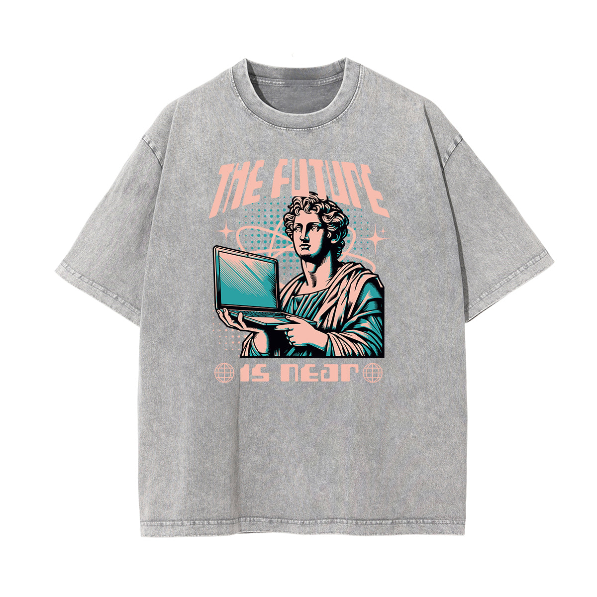 Washed Faded Illustration Art Graphic Tee