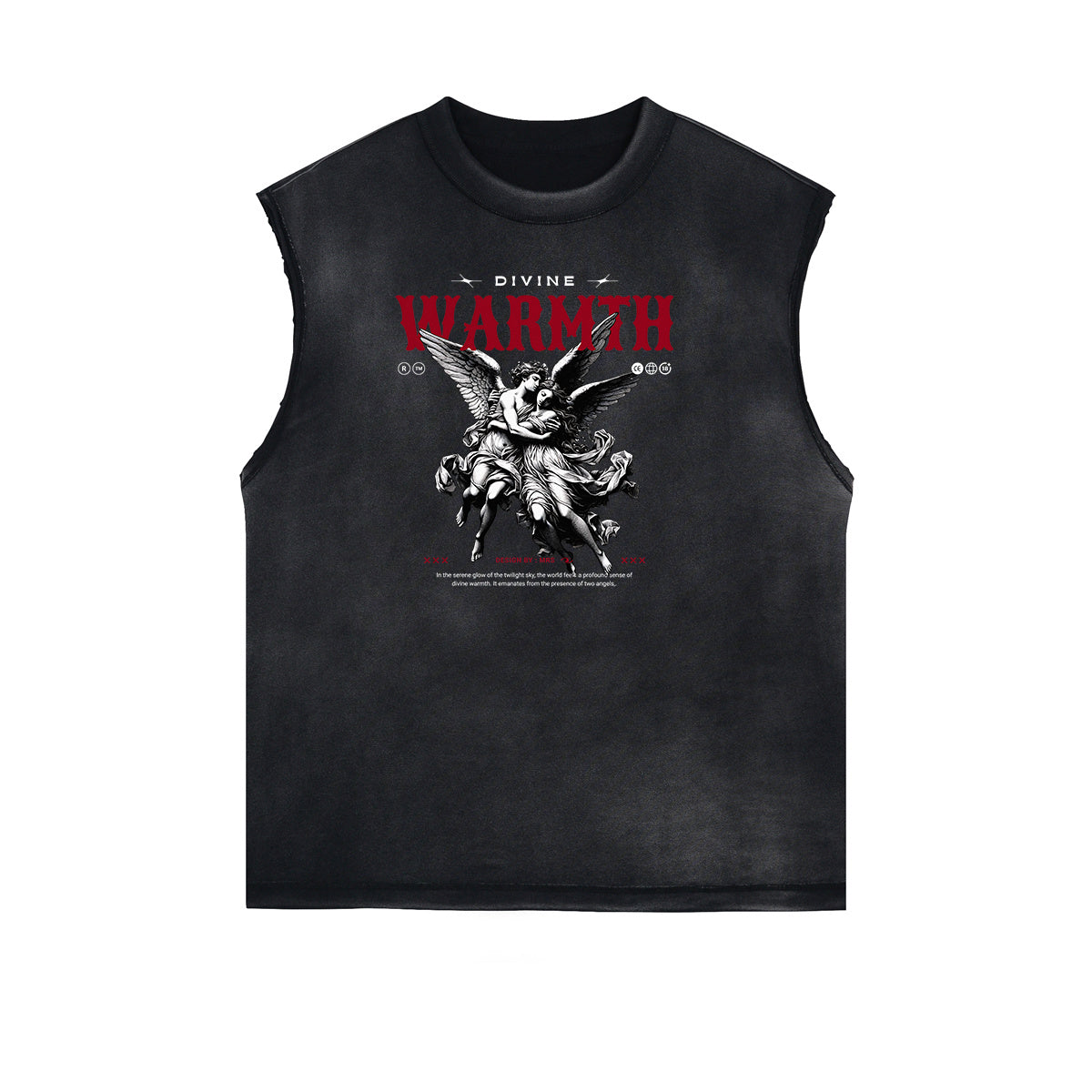 Sleeveless Celestial & Angel Statue Tee