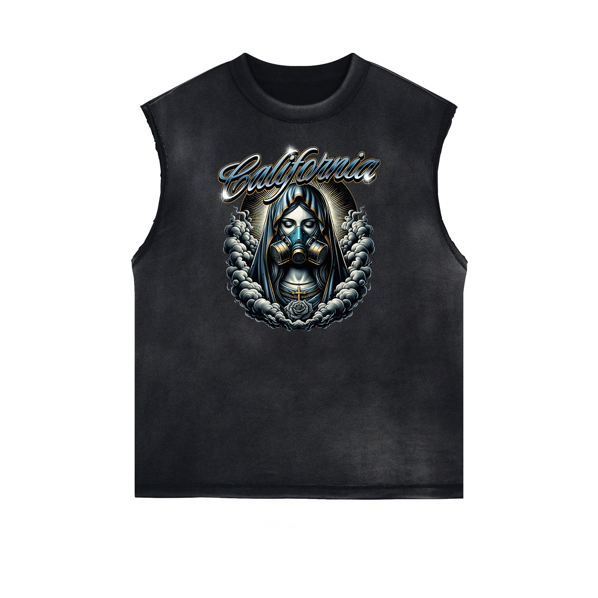 Sleeveless Celestial & Angel Statue Tee