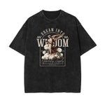 Washed Celestial & Angel Statue Pattern Tee