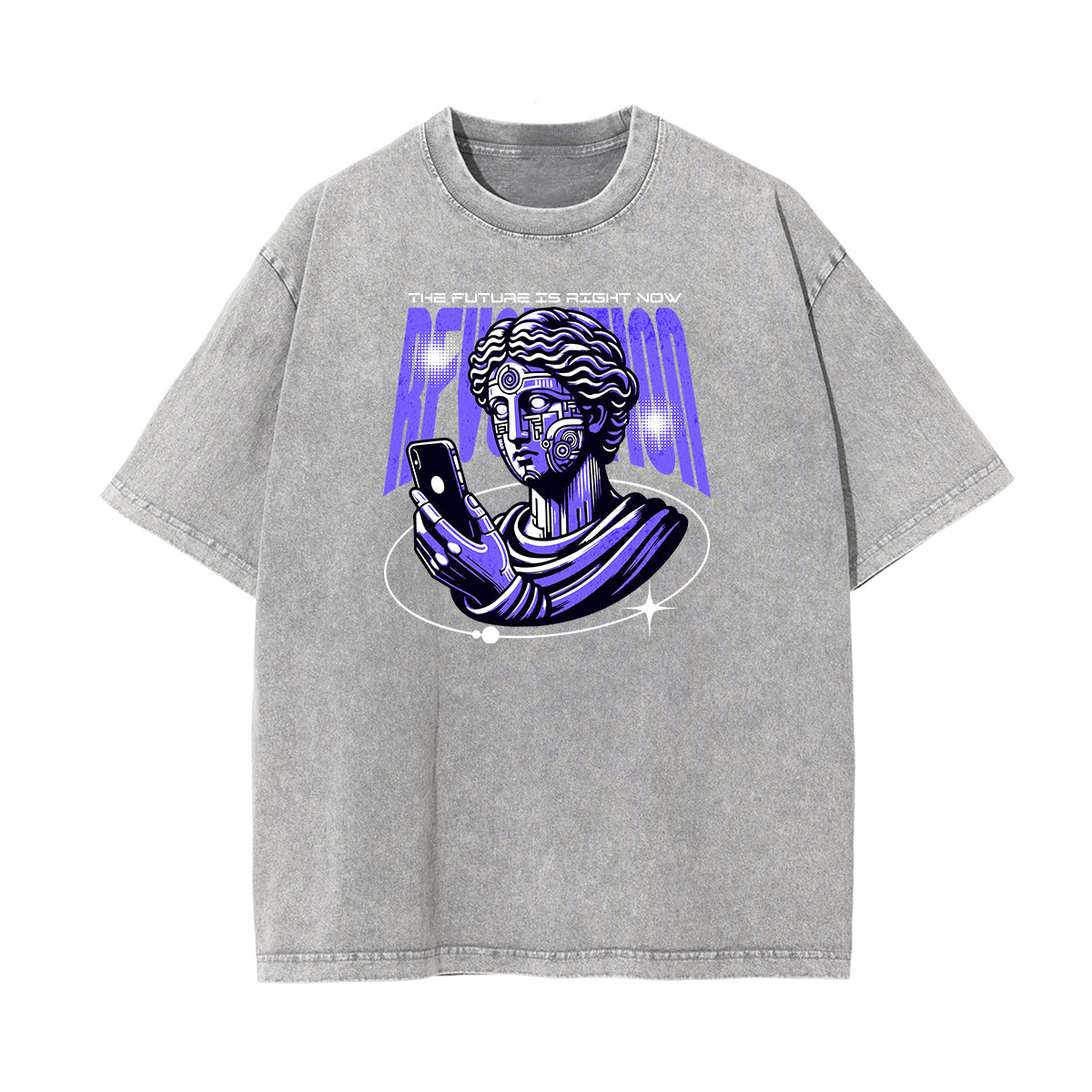 Stone Wash Angel & Celestial Graphic Tee