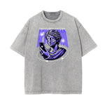 Stone Wash Angel & Celestial Graphic Tee