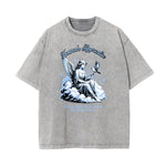 Stone Wash Angel & Celestial Graphic Tee