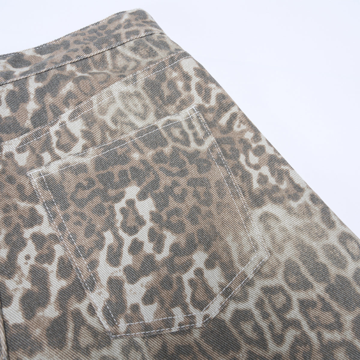 Leopard Print High Waist Wide Leg Pants