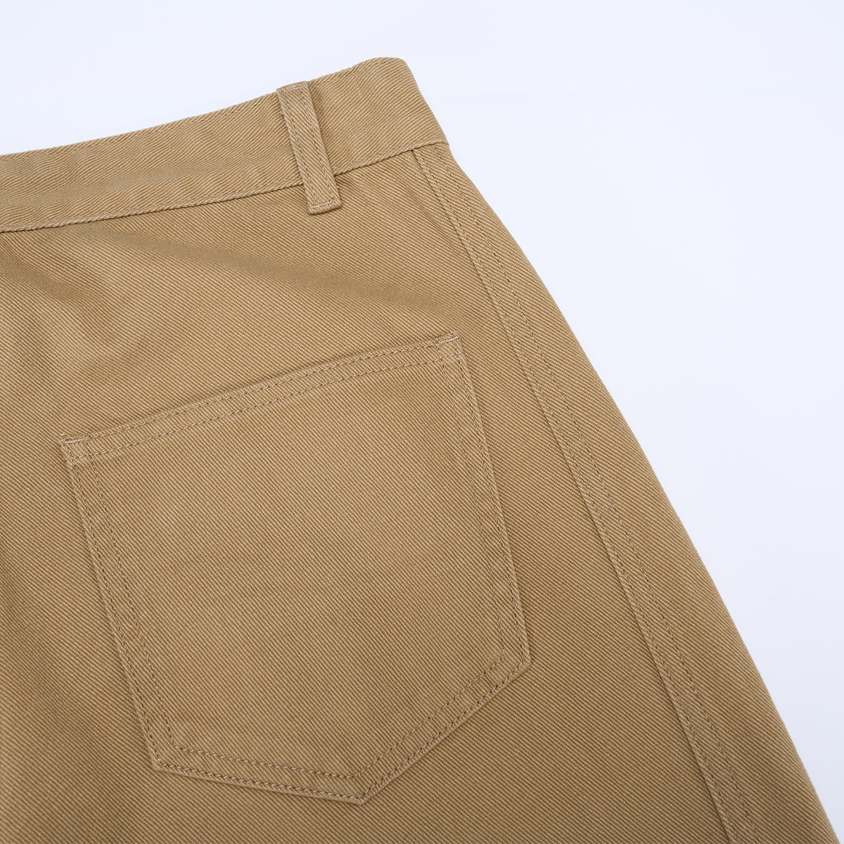 High Waisted Wide Leg Quilted Twill Utility Pants