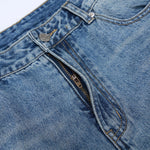 High Waisted Wide Leg Vintage Washed Casual Jeans