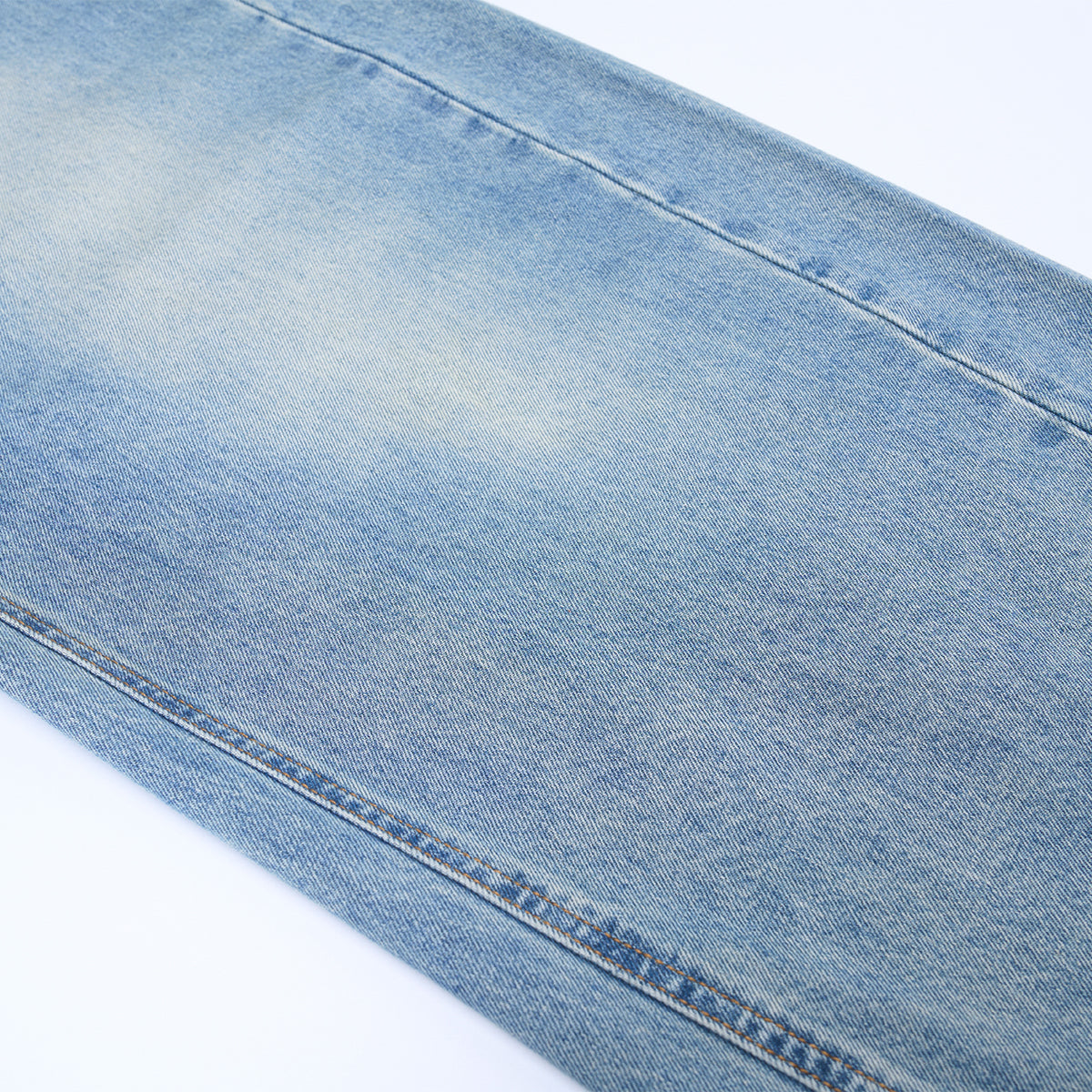 Relaxed Fit Wide Leg Denim Jeans Vintage Washed