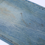 Light Blue Distressed Wide Leg Denim Jeans