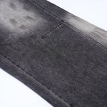 Charcoal Grey Wide-Leg Vintage Washed Jeans