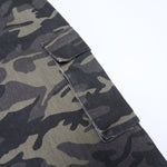 Camo Military Workwear Wide-Leg Cargo Utility Pants