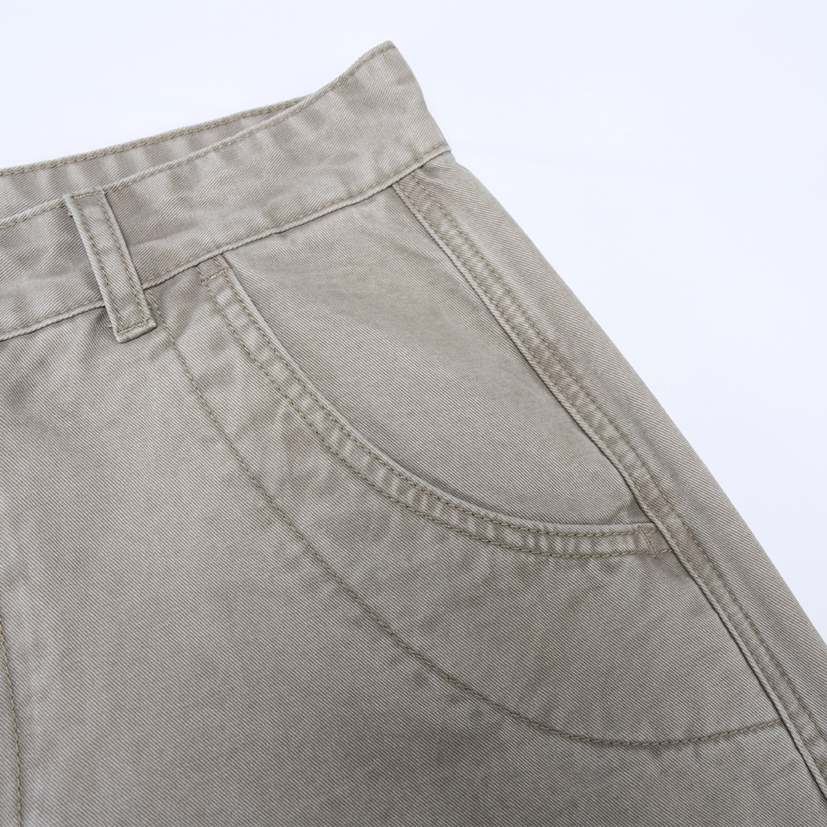 Vintage Washed Workwear Wide-Leg Relaxed Cargo Pants