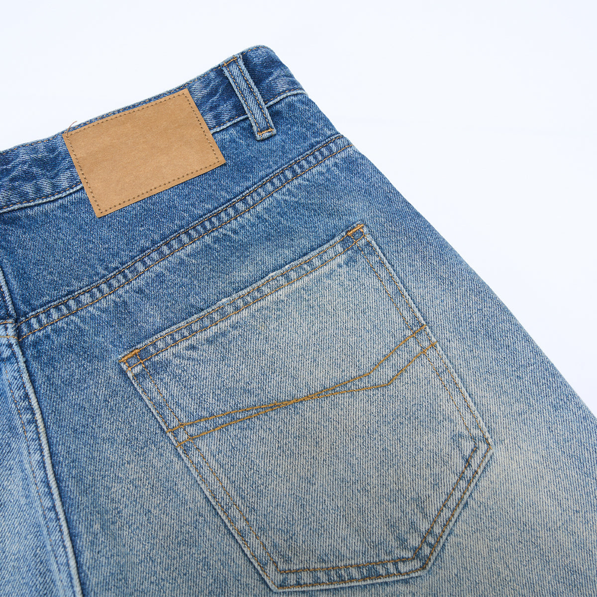 Vintage Light Wash Wide Leg High Rise Jeans