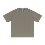 Solid Color Crew Neck Cotton T Shirt 255gsm