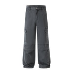 Guys Vintage Washed Baggy Parachute Pants-INNBLAC Fashion Apparel