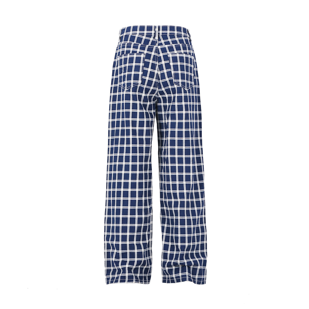 Unisex Straight Leg Plaid Trousers-INNBLAC Fashion Apparel