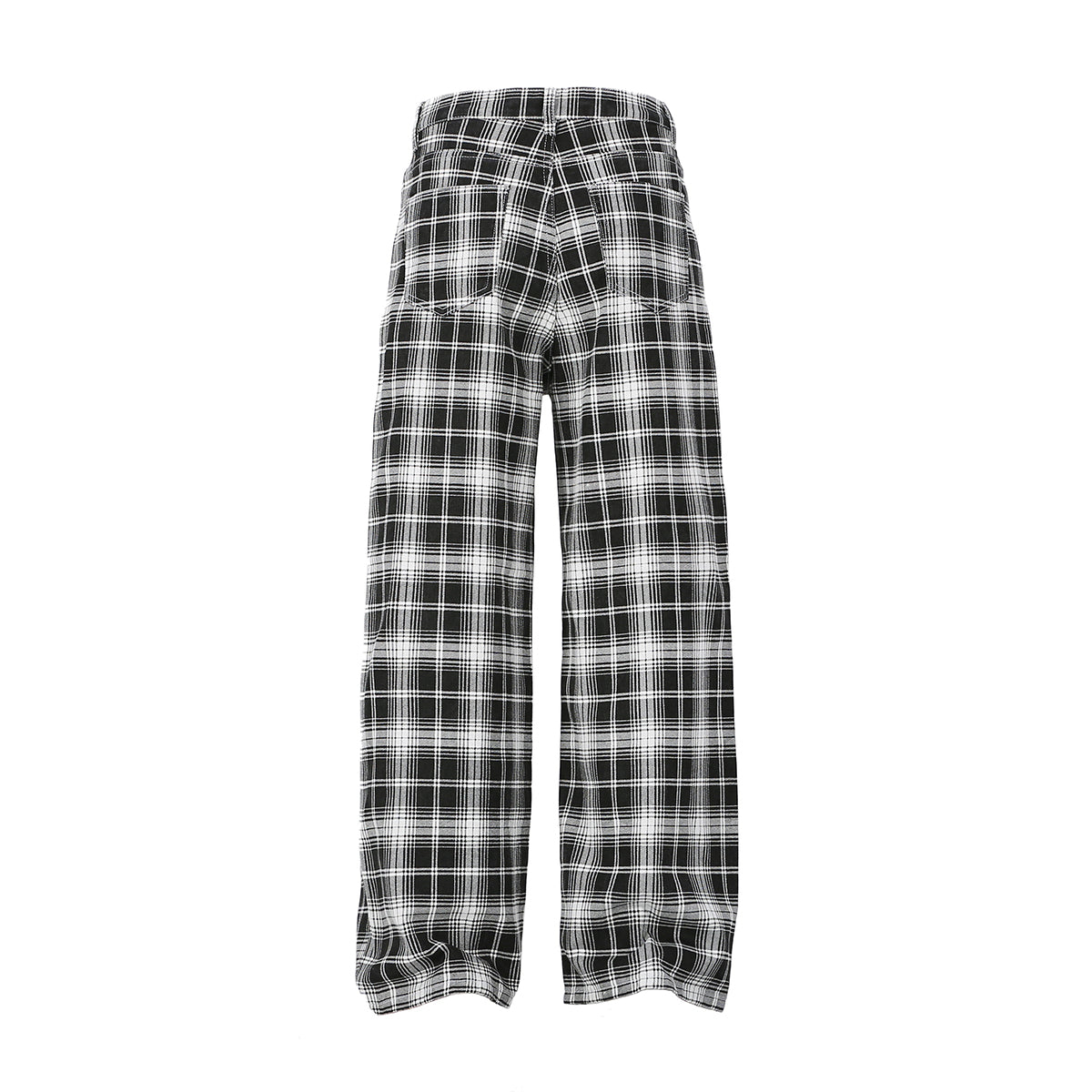 Unisex Straight Leg Plaid Trousers-INNBLAC Fashion Apparel