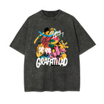 Chinese Characters Graffiti Streetwear Graphic Tee-INNBLAC Fashion Apparel