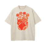 Chinese Characters Greetings Graphic Tee-INNBLAC Fashion Apparel