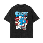 Chinese Characters Hangover Graphic Washed Tee-INNBLAC Fashion Apparel