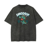 Chinese Characters Lovely Dinosaur Graphic Tee-INNBLAC Fashion Apparel