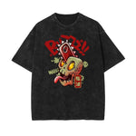 Chinese Characters Skull Graphic Tee-INNBLAC Fashion Apparel