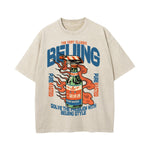 Classic Beijing Style Graphic Washed Tee-INNBLAC Fashion Apparel