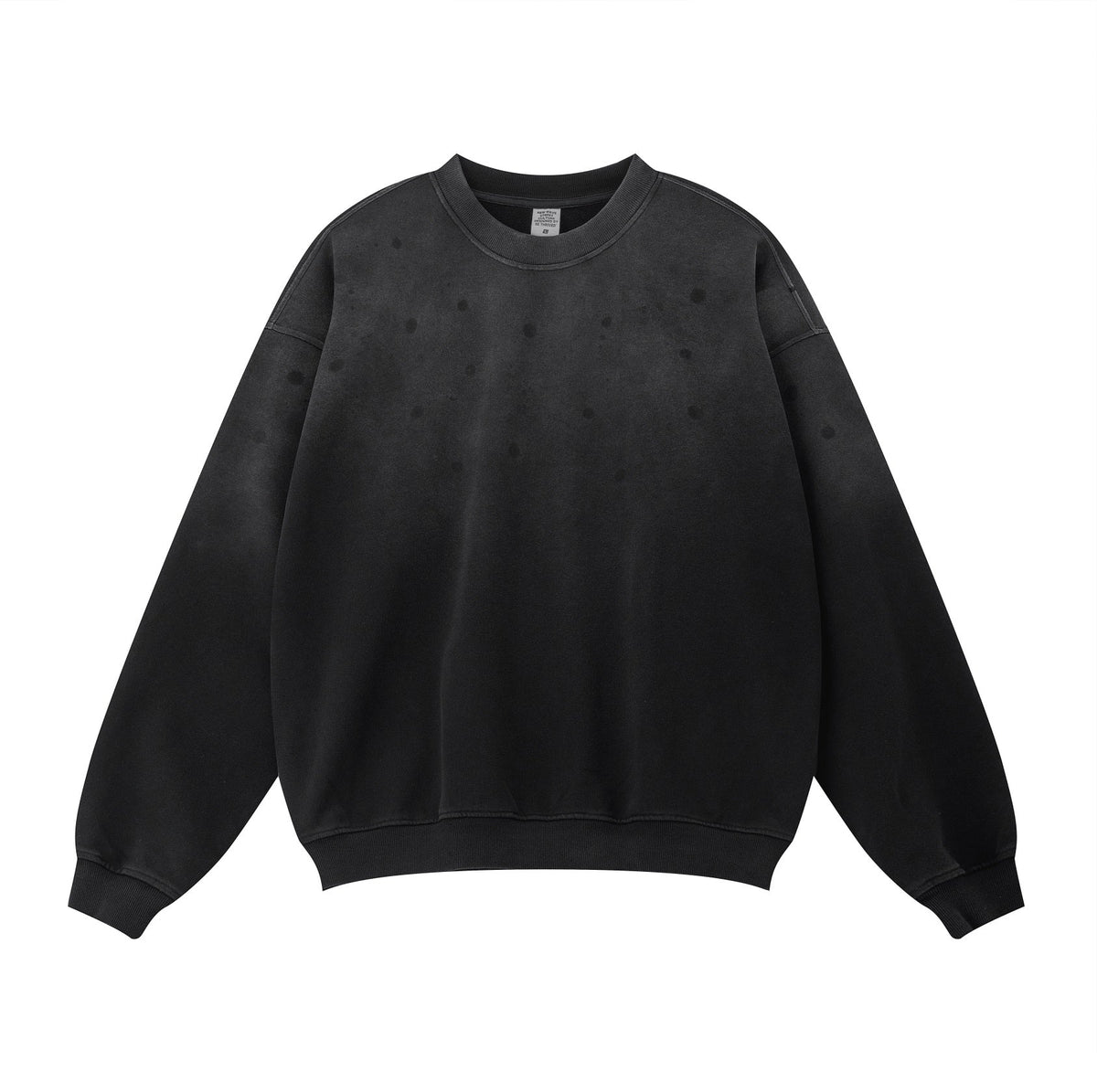 Dot Paint Faded Sweatshirt-INNBLAC Fashion Apparel