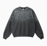 Dot Paint Faded Sweatshirt-INNBLAC Fashion Apparel