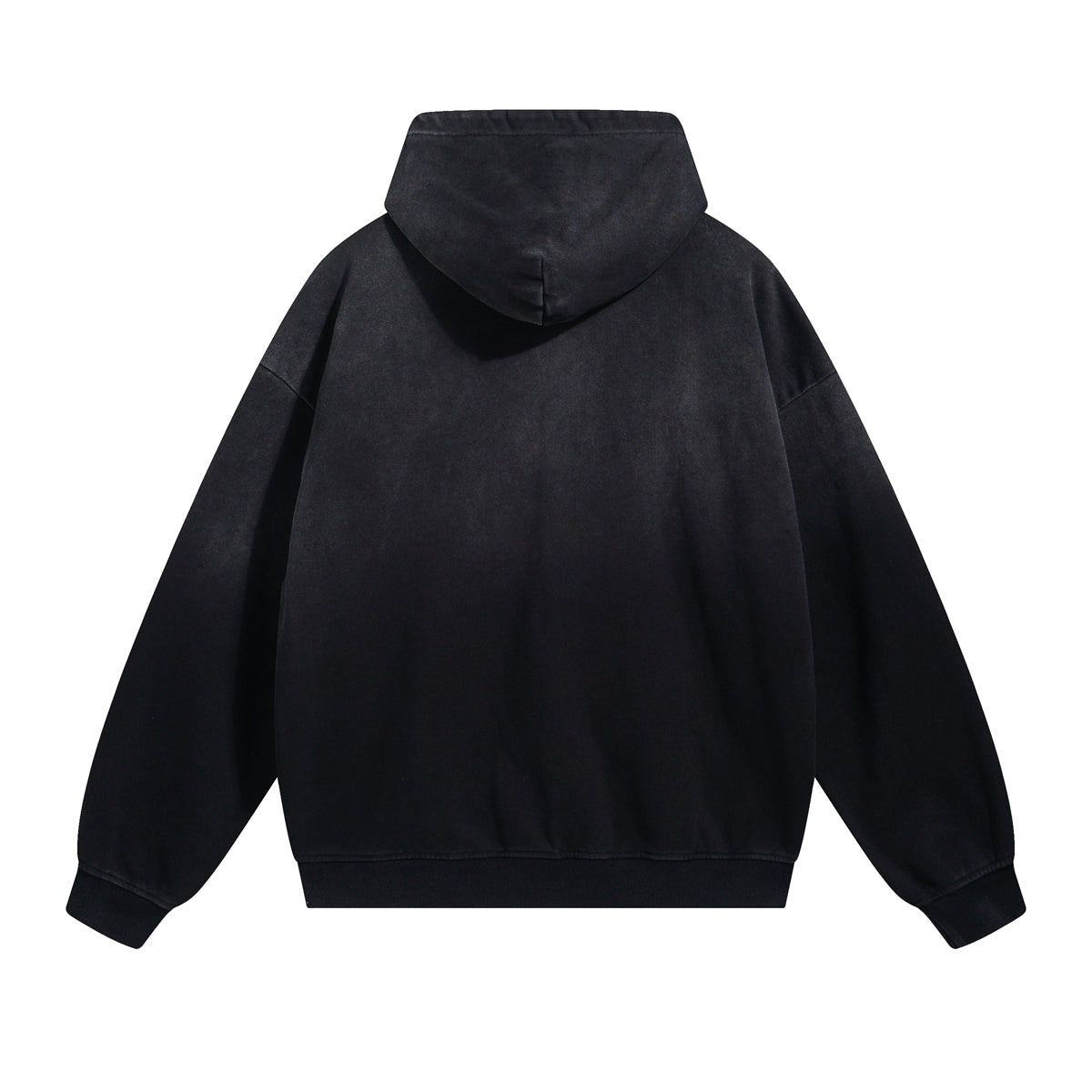 Faded Double Slider Zip Hoodie-INNBLAC Fashion Apparel