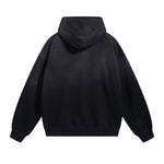 Faded Double Slider Zip Hoodie-INNBLAC Fashion Apparel