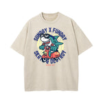 Funny Shark Riding Graphic Tee-INNBLAC Fashion Apparel