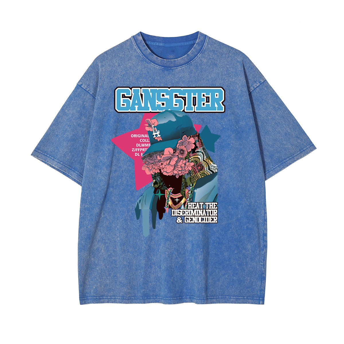 Gansgter Washed Graphic Tee-INNBLAC Fashion Apparel