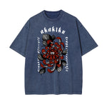 Gothic Flower Graphic Washed Tee-INNBLAC Fashion Apparel