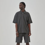 Heavyweight Waffle-knit Polo Shirt 9.7oz-INNBLAC Fashion Apparel