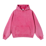 Women's Heavyweight Washed Kangaroo Pocket Hoodie-INNBLAC Fashion Apparel