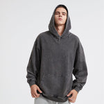 Heavyweight Washed Kangaroo Pocket Hoodie-INNBLAC Fashion Apparel